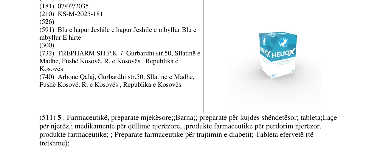Zëri i markës HELIOX në buletin