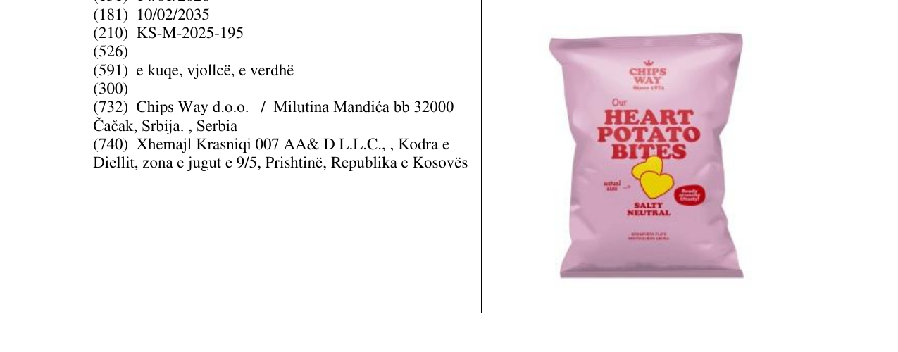 Zëri i markës Our HEART POTATO BITES SALT NEUTRAL në buletin