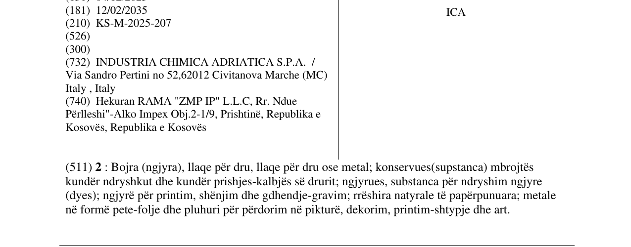Zëri i markës ICA në buletin