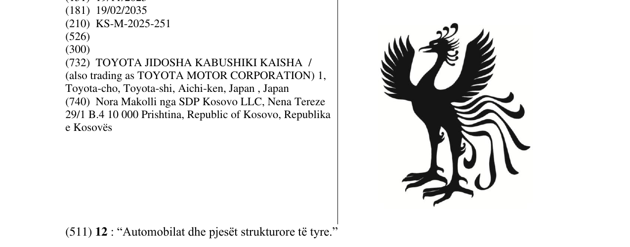 Zëri i markës BIRD DEVICE TOYOTA në buletin