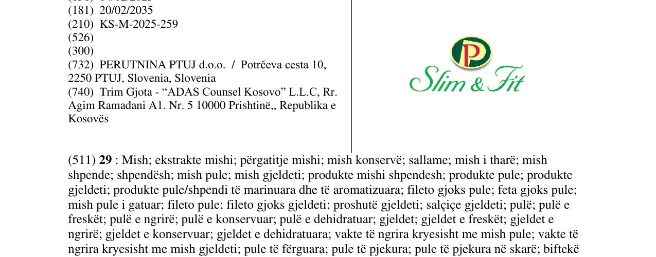 Zëri i markës Slim & Fit në buletin