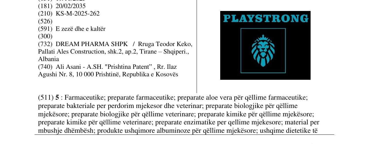 Zëri i markës PLAYSTRONG në buletin