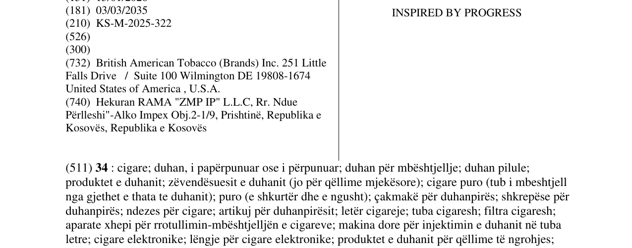Zëri i markës INSPIRED BY PROGRESS në buletin