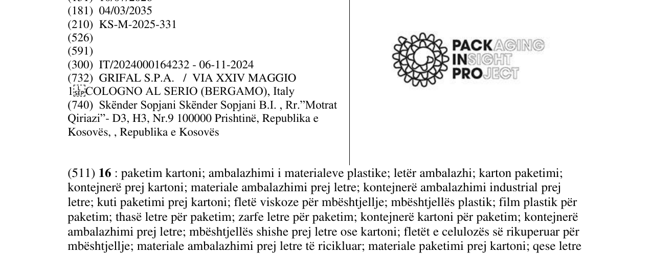Zëri i markës PACKAGING INSIGHT PROJECT në buletin