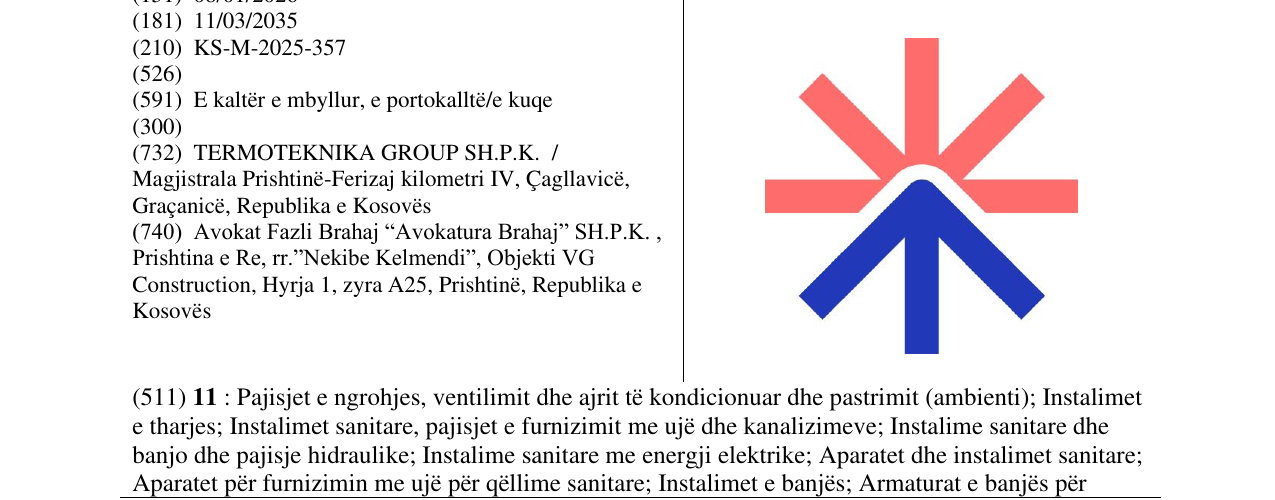 Zëri i markës TERMOTEKINIKA në buletin
