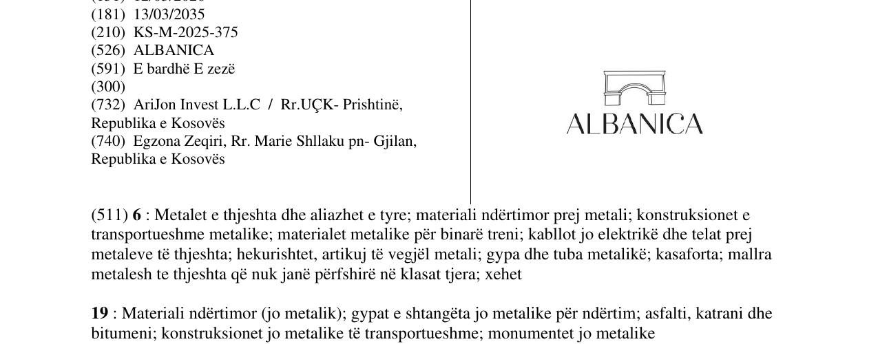 Zëri i markës ALBANICA në buletin