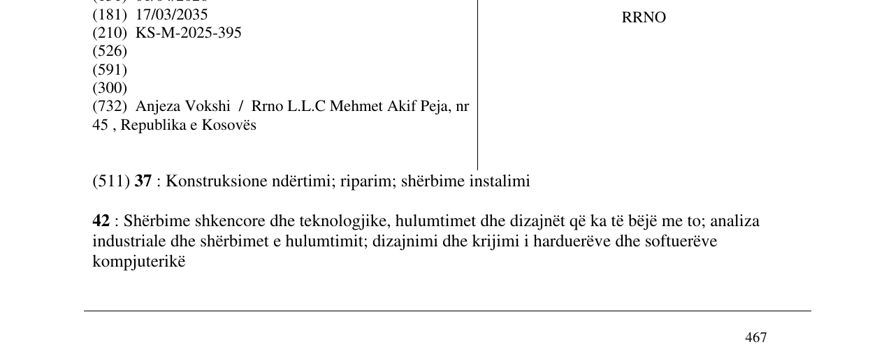 Zëri i markës RRNO në buletin