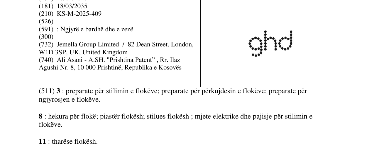 Zëri i markës ghd në buletin