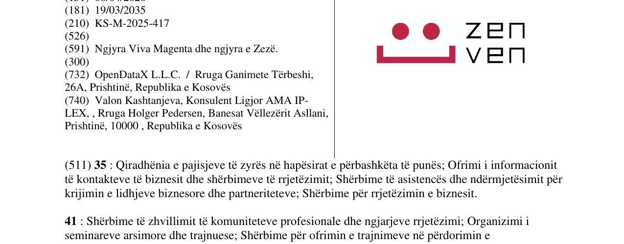Zëri i markës ZEN VEN në buletin
