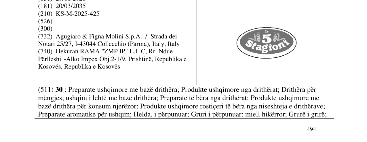 Zëri i markës le 5 Stagioni në buletin