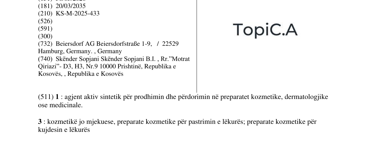 Zëri i markës TopiC.A në buletin