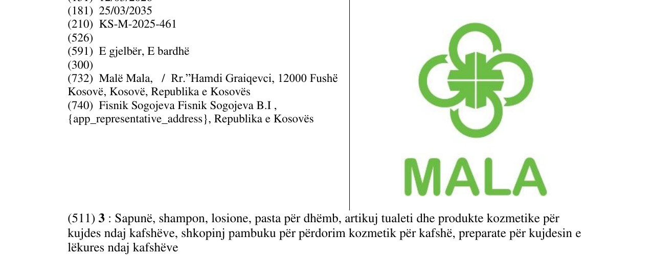 Zëri i markës MALA në buletin