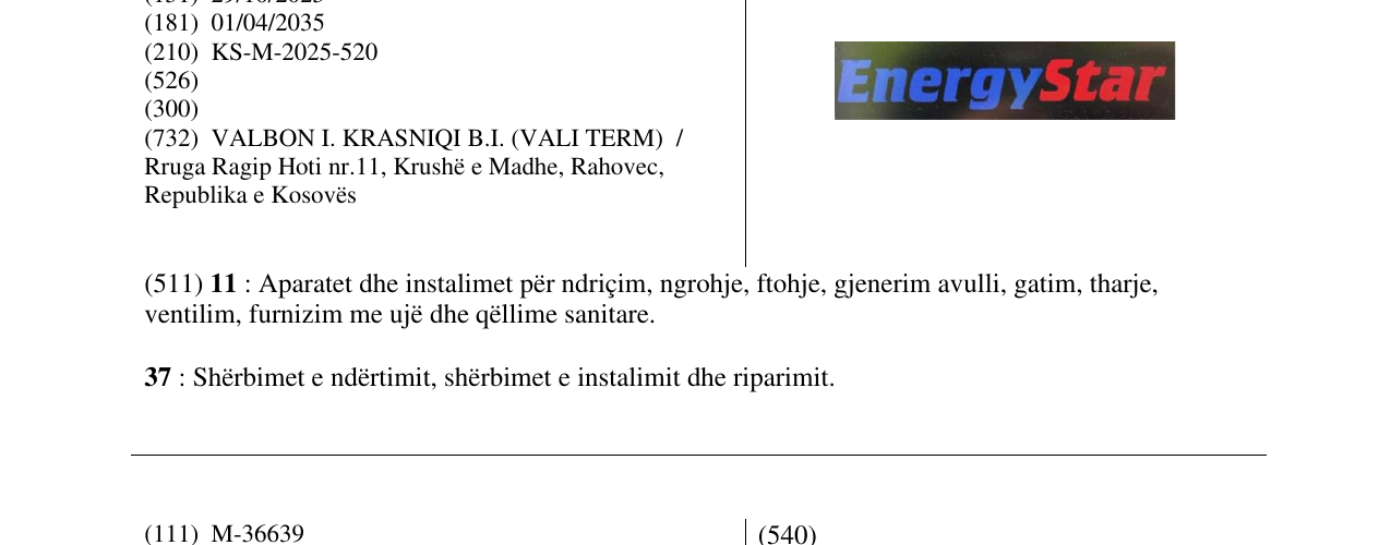 Zëri i markës ENERGY STAR në buletin