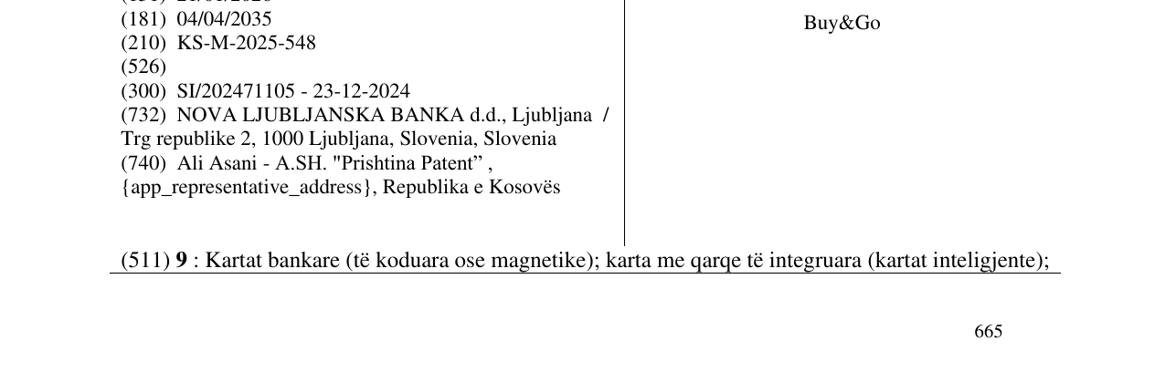 Zëri i markës Buy&Go në buletin