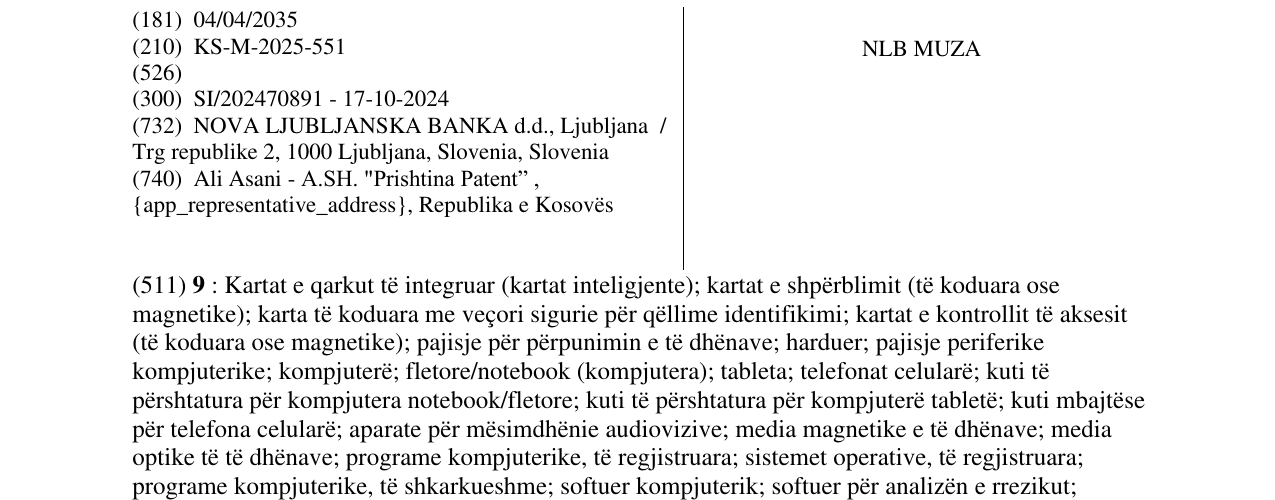 Zëri i markës NLB MUZA në buletin