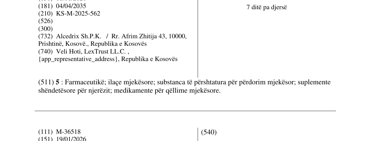 Zëri i markës 7 ditë pa djersë në buletin