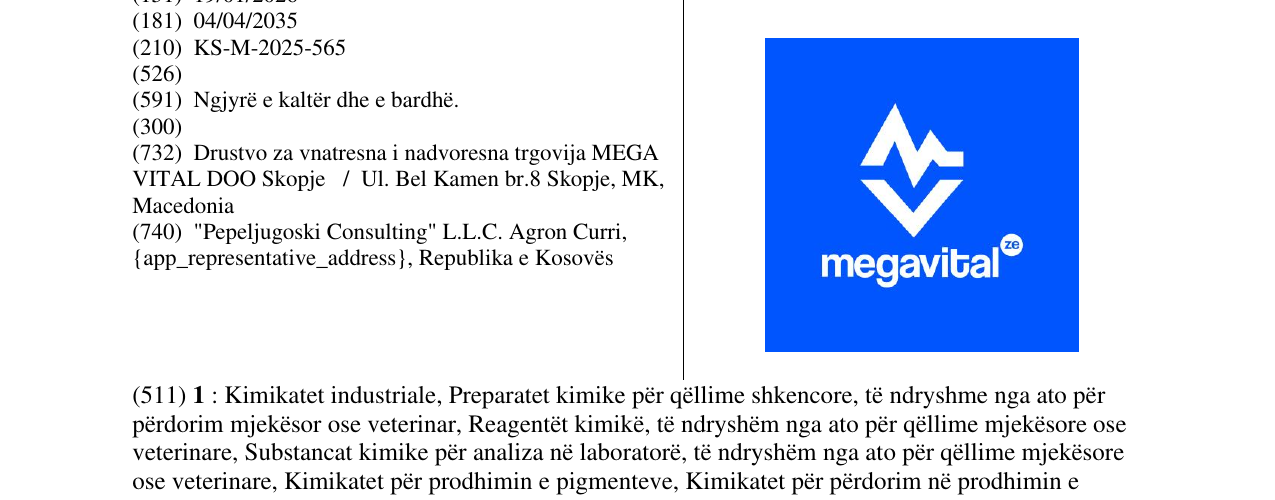 Zëri i markës megavital ze në buletin