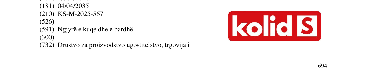 Zëri i markës kolids në buletin
