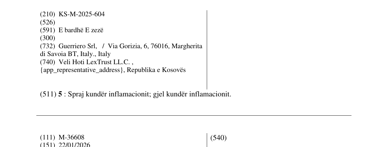 Zëri i markës OROXAN në buletin