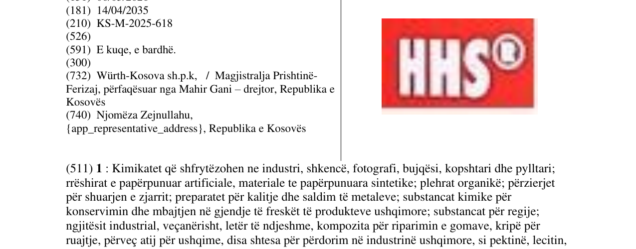 Zëri i markës HHS në buletin