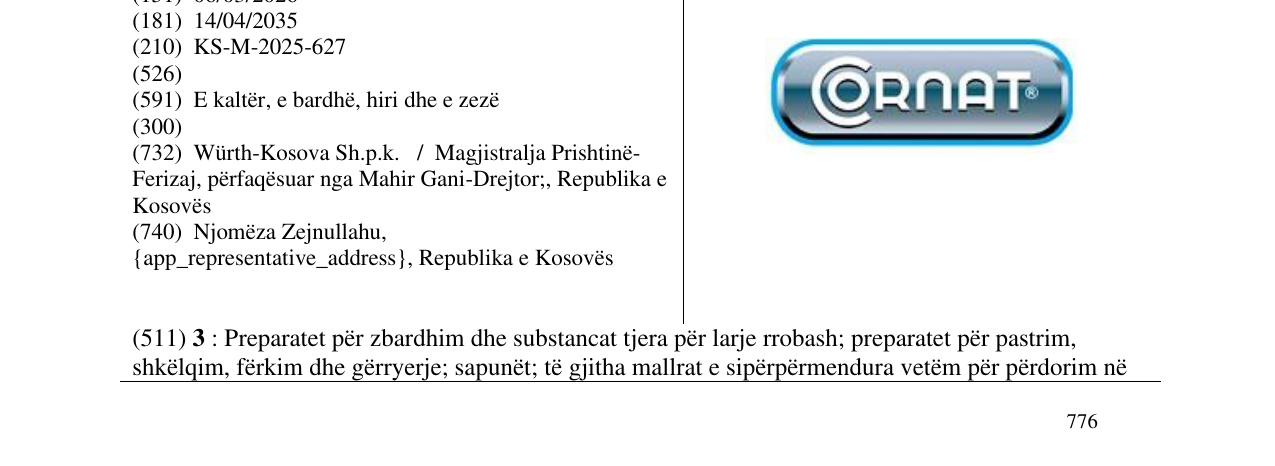 Zëri i markës Conart në buletin