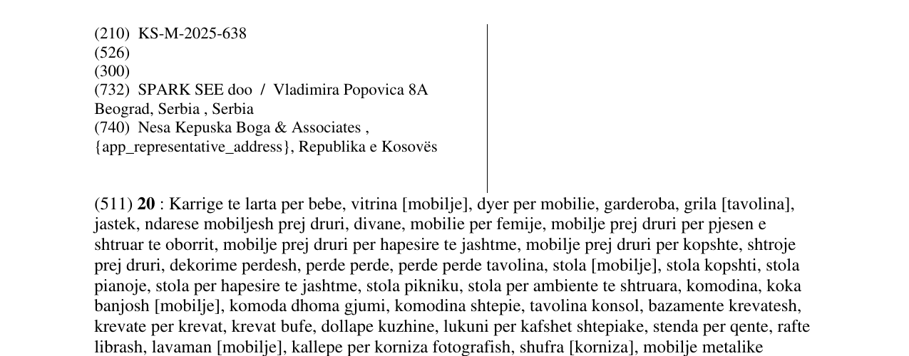 Zëri i markës SITONIA në buletin