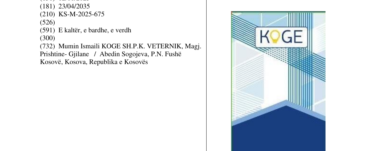 Zëri i markës KOGE në buletin