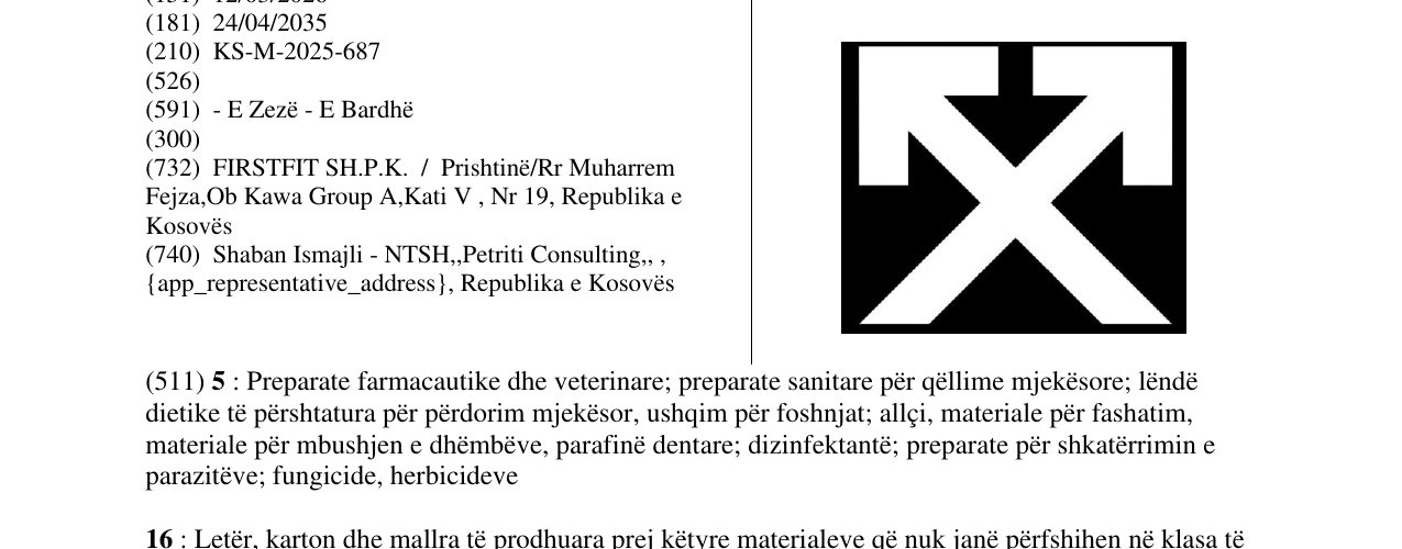 Zëri i markës FIRSTFIT në buletin