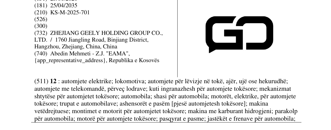 Zëri i markës GD në buletin