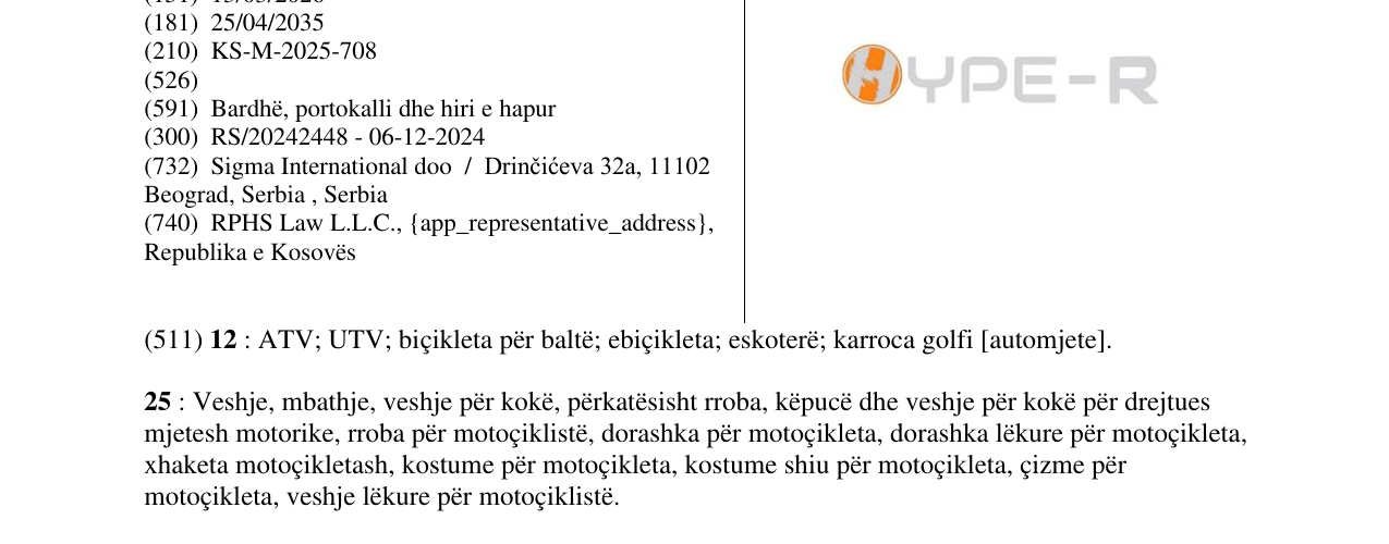 Zëri i markës HYPE-R në buletin