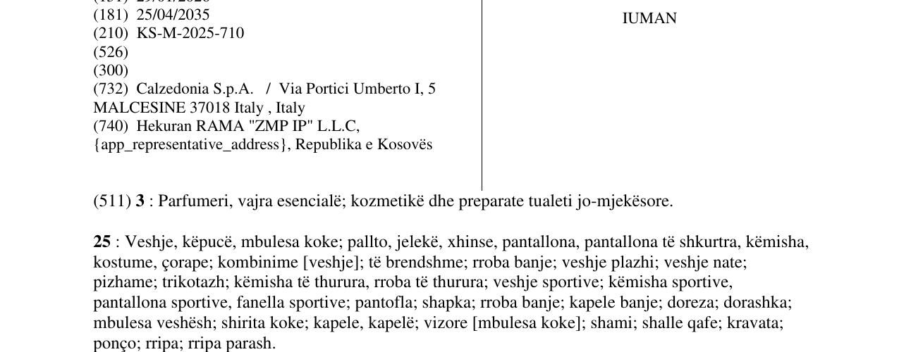 Zëri i markës IUMAN në buletin