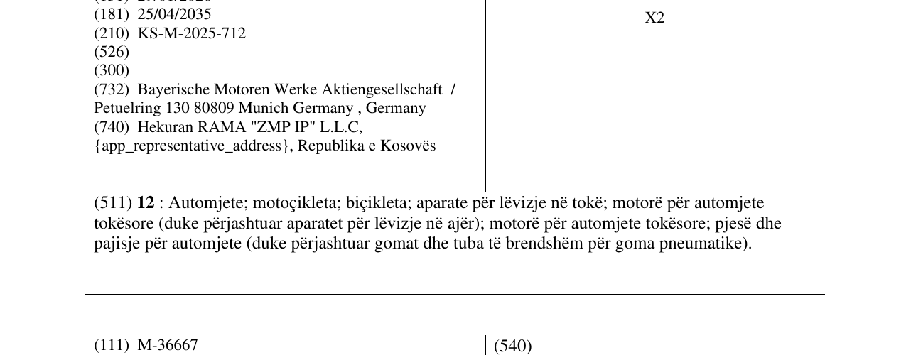 Zëri i markës X2 në buletin