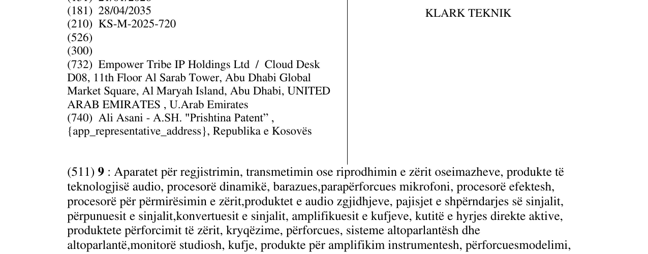 Zëri i markës KLARK TEKNIK në buletin
