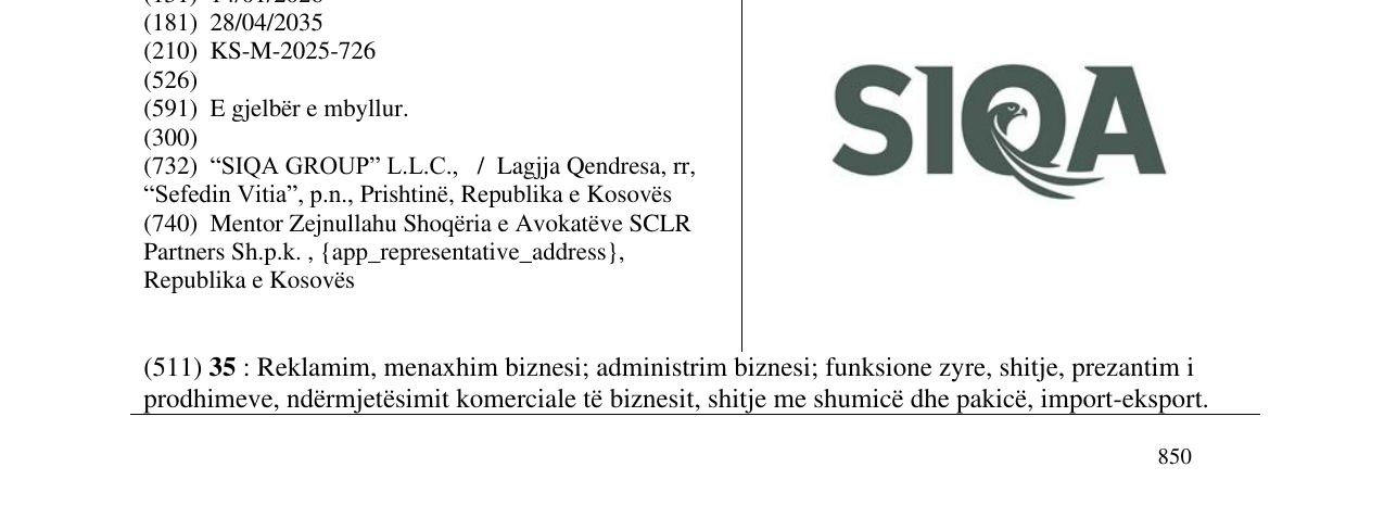 Zëri i markës siqa në buletin