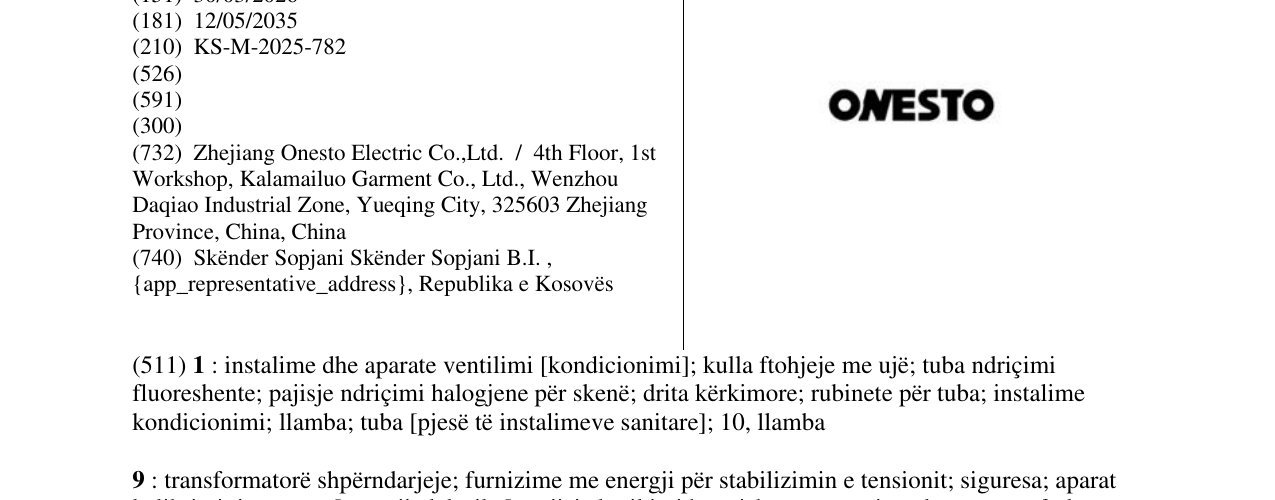 Zëri i markës ONESTO në buletin