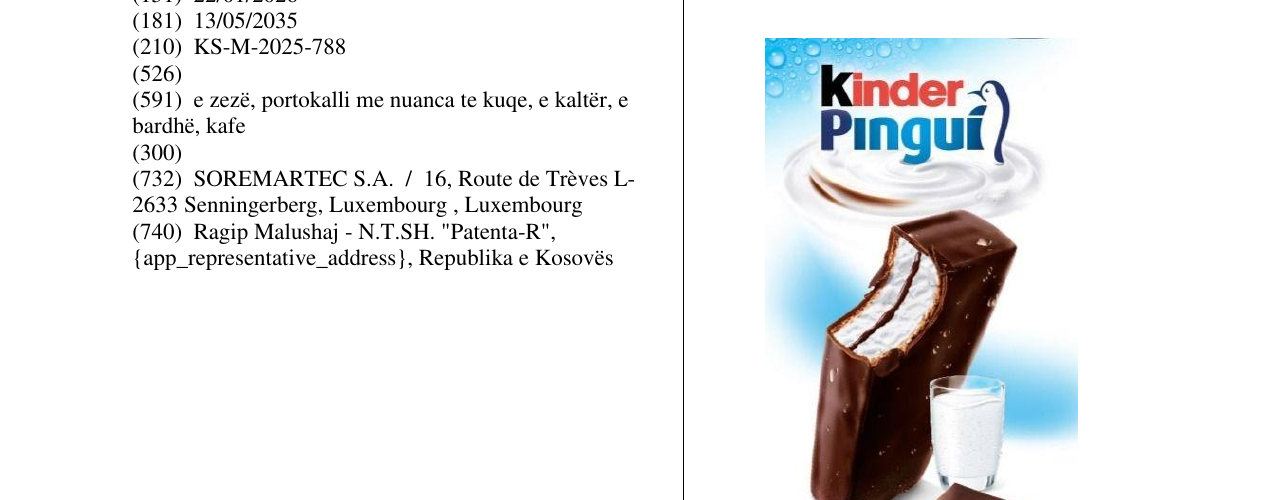 Zëri i markës KINDER PINGU në buletin