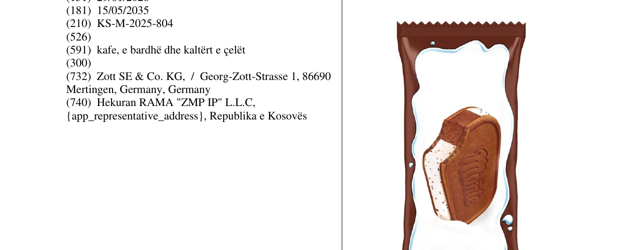 Zëri i markës Monte eis sandwich në buletin