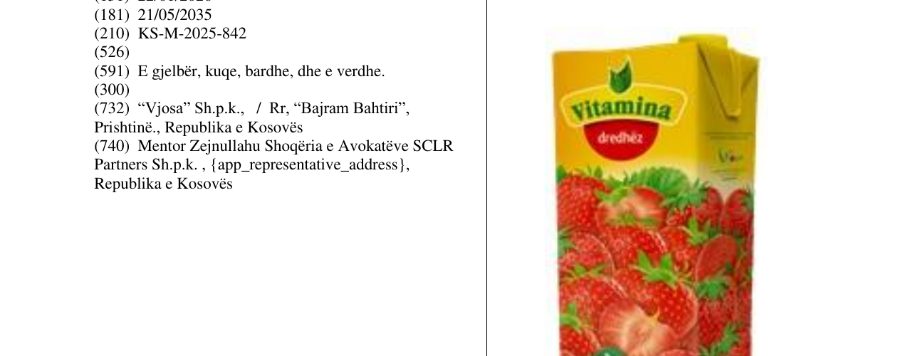 Zëri i markës Vitamina dredhez në buletin