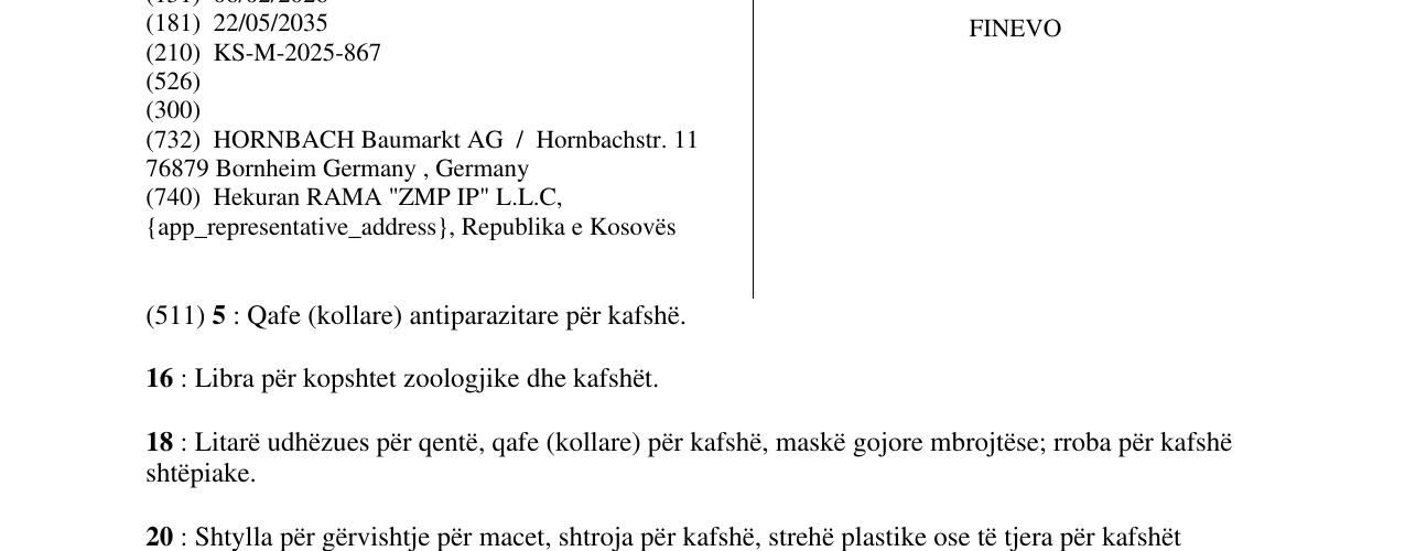 Zëri i markës FINEVO në buletin
