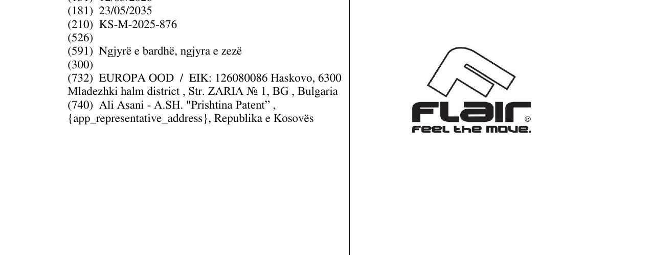Zëri i markës FLAIR në buletin