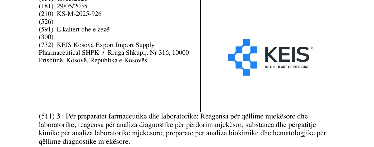 Zëri i markës Markë figurative në buletin