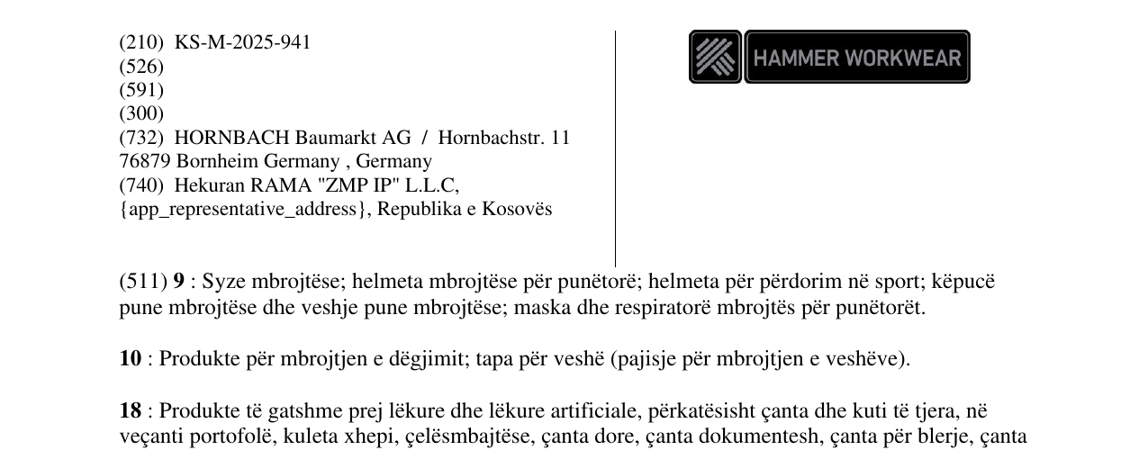 Zëri i markës HAMMER WORKWEAR në buletin
