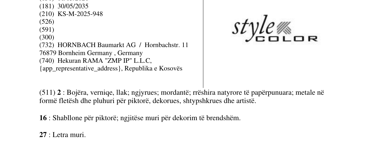 Zëri i markës style COLOR në buletin