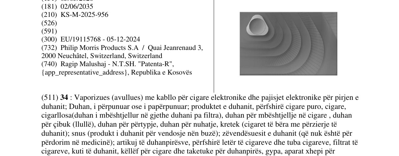 Zëri i markës TEREA në buletin