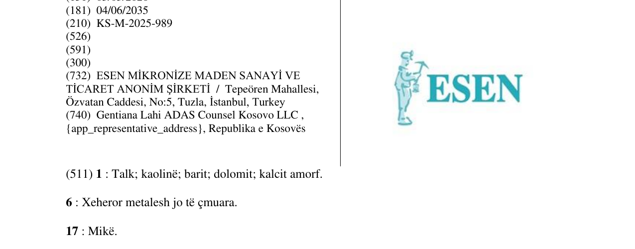 Zëri i markës ESEN në buletin