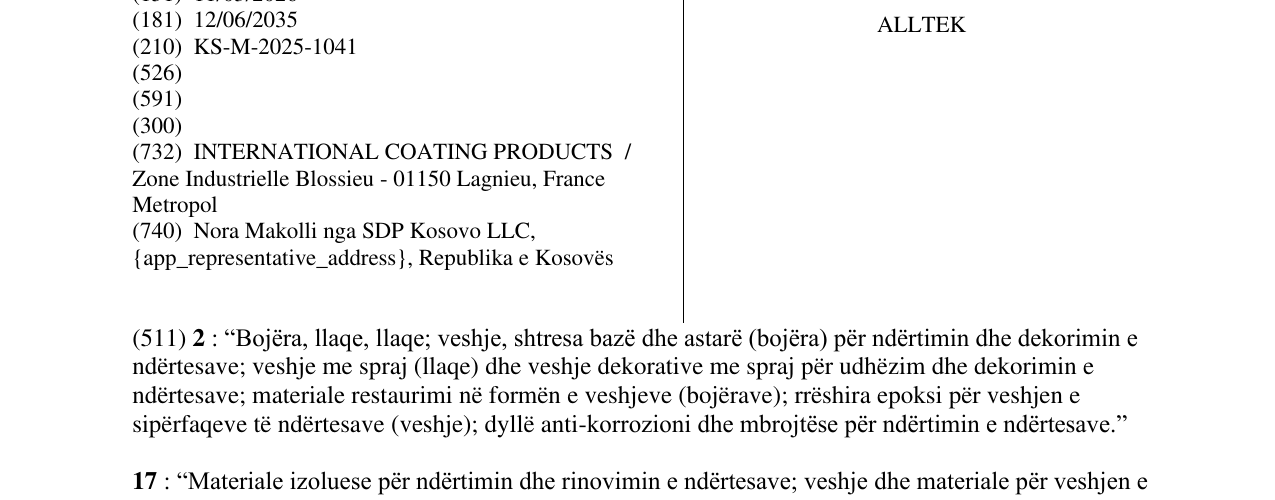 Zëri i markës ALLTEK në buletin