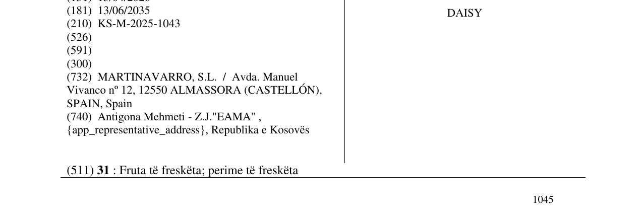 Zëri i markës DAISY në buletin