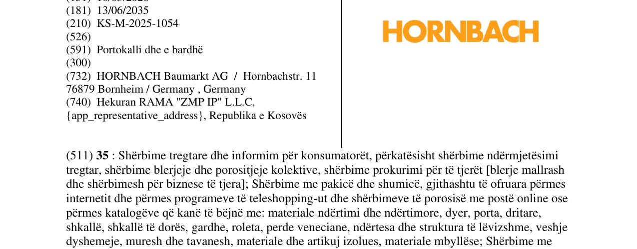 Zëri i markës HORNBACH në buletin