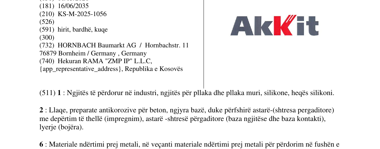 Zëri i markës AKKIT në buletin