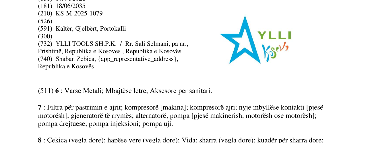 Zëri i markës ylli në buletin